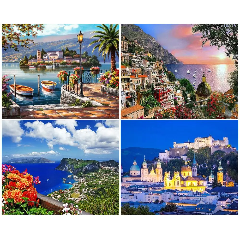 DIY 5D Diamond Mosaic Seaside Diamond Painting Bridge Cross Stitch Rhinestones Art House Bead Picture Kits Home Decor
DIY 5D Diamond Mosaic Seaside Diamond Painting Bridge Cross Stitch Rhinestones Art House Bead Picture Kits Home Decor