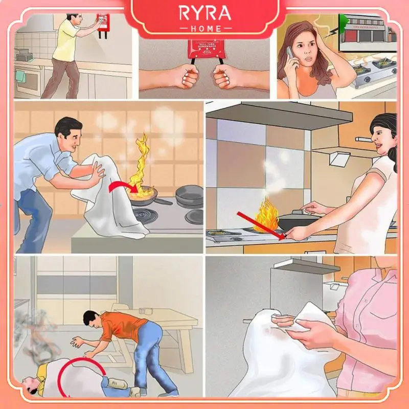 Fiberglass Fire Blanket 1x1m Cool Tool Surface Protector Sealed Fire Blanket For Kitchen Home Fighting Fire Extinguishers
Fiberglass Fire Blanket 1x1m Cool Tool Surface Protector Sealed Fire Blanket For Kitchen Home Fighting Fire Extinguishers