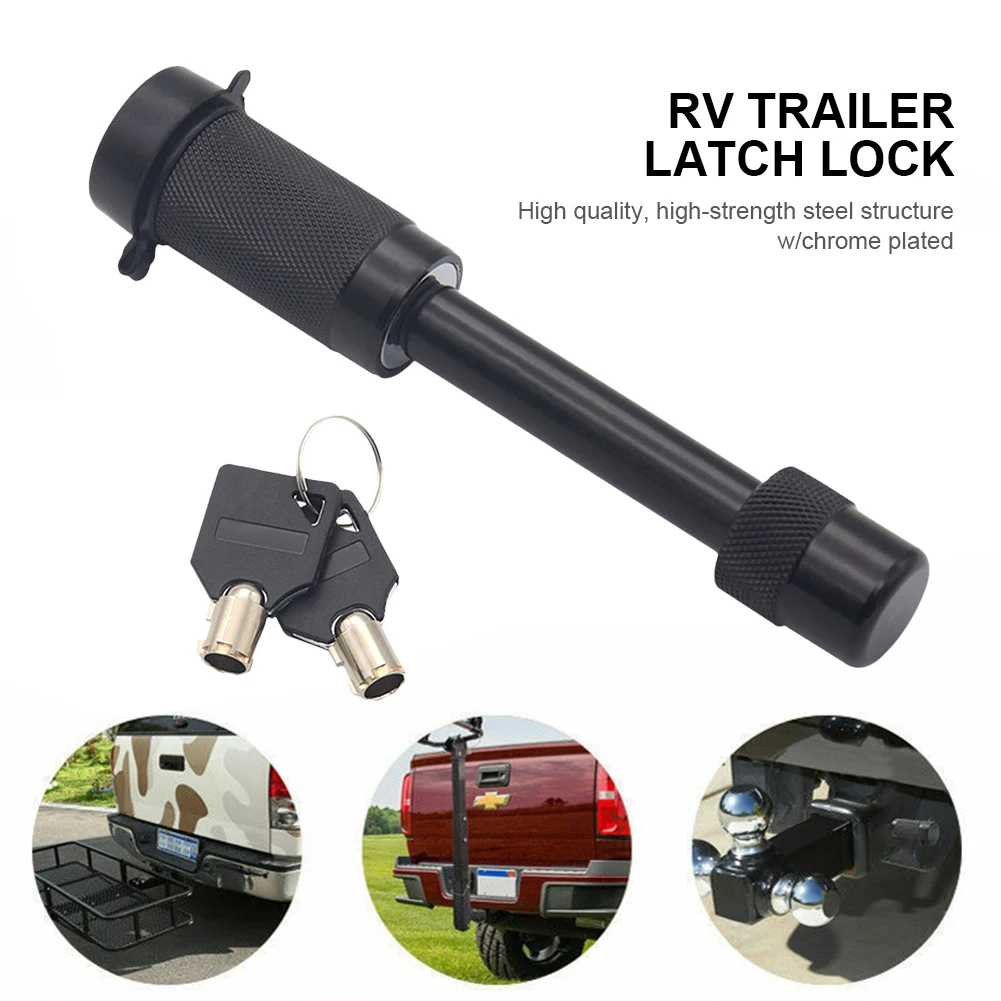 

Upgrade 5/8 in Hitch Pin Lock w/Keys Anti-theft for RV Truck Trailer Tow Receiver Coupler Latch Tow Bar Tongue Universal