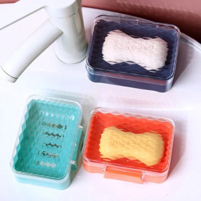 Transparent Soap Dish Drain Soap Holder Box Bathroom Shower Soap Holder Sponge Storage Tray Creative Sucker Water-Free Storage 
Transparent Soap Dish Drain Soap Holder Box Bathroom Shower Soap Holder Sponge Storage Tray Creative Sucker Water-Free Storage