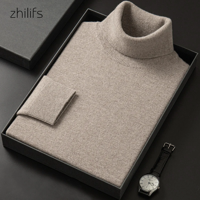 Men's Turtleneck Sweater Autumn Winter Men's Rollneck Warm 100 Merino pure wool Knitted Sweater Keep Warm Men Jumper
Men's Turtleneck Sweater Autumn Winter Men's Rollneck Warm 100 Merino pure wool Knitted Sweater Keep Warm Men Jumper