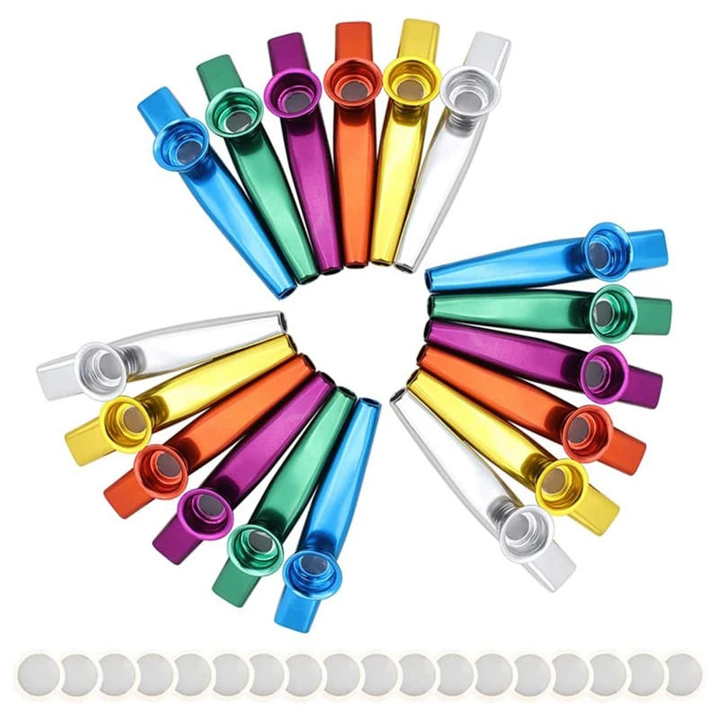 18Pcs Metal Kazoo Musical Instruments Flutes Companion With Kazoo Diaphragms For Guitar,Ukulele, Violin, Piano Keyboard
18Pcs Metal Kazoo Musical Instruments Flutes Companion With Kazoo Diaphragms For Guitar,Ukulele, Violin, Piano Keyboard
