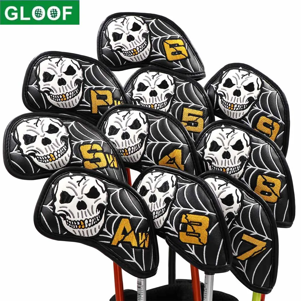 10pcs Black Skull Pu Synthetic Leather Golf Iron Head Covers Set Headcover Skull With Number 456789 Pw Aw Sw Lw Fit All Brands
10pcs Black Skull Pu Synthetic Leather Golf Iron Head Covers Set Headcover Skull With Number 456789 Pw Aw Sw Lw Fit All Brands