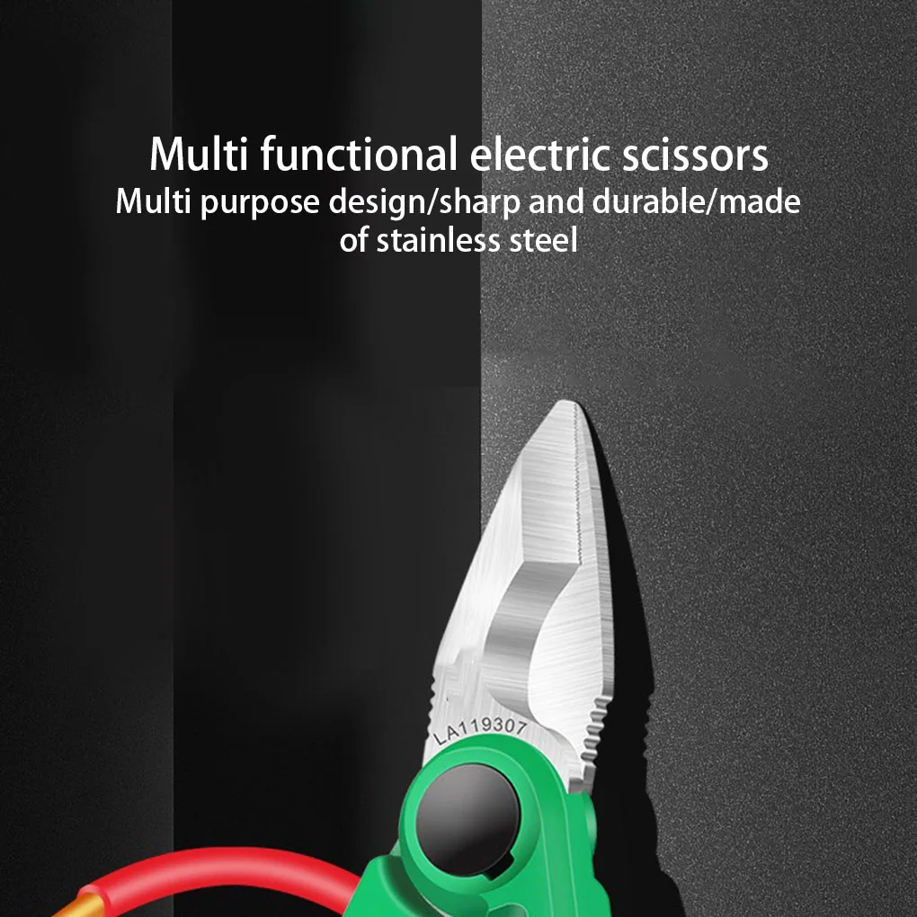 Electrician Scissors Stainless Steel Wire Shears Portable Household Professional Pressing Fixing Repair Stripper Tool
Electrician Scissors Stainless Steel Wire Shears Portable Household Professional Pressing Fixing Repair Stripper Tool