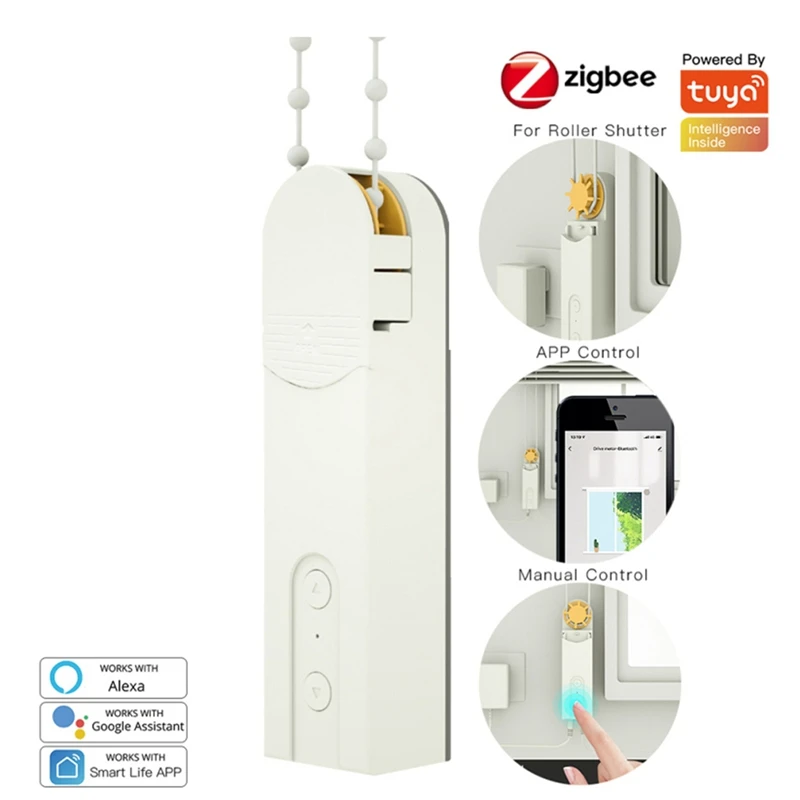 Tuya Zigbee Smart Motorized Chain Roller Blinds Pull Bead Curtain Motor Work For Alexa Google US Plug
Tuya Zigbee Smart Motorized Chain Roller Blinds Pull Bead Curtain Motor Work For Alexa Google US Plug