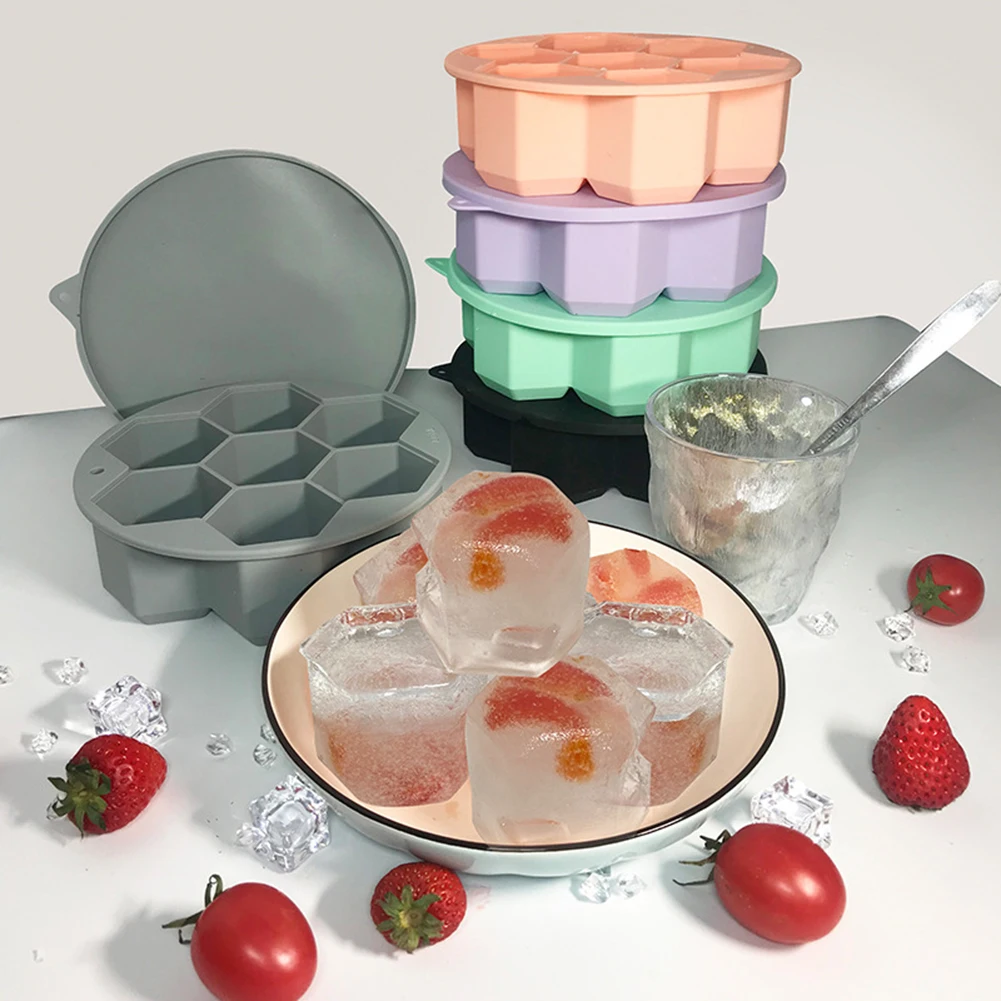 Silicone Ice Cube Stencils 6 Grids with Lids Reusable BPA-Free for Family Party Leak Proof Stackable Tray Ice Cube Tray CLH@8
Silicone Ice Cube Stencils 6 Grids with Lids Reusable BPA-Free for Family Party Leak Proof Stackable Tray Ice Cube Tray CLH@8