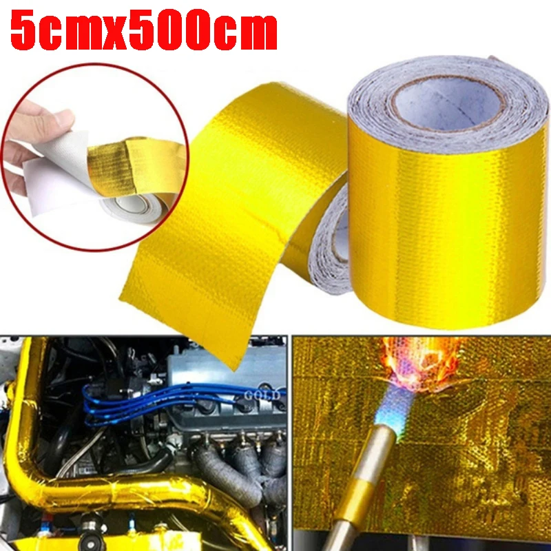 Gold Thermal Exhaust Tape Universal 5/10M Air Intake Heat Insulation Shield Wrap Reflective Heat Barrier Self Adhesive Engine
Gold Thermal Exhaust Tape Universal 5/10M Air Intake Heat Insulation Shield Wrap Reflective Heat Barrier Self Adhesive Engine