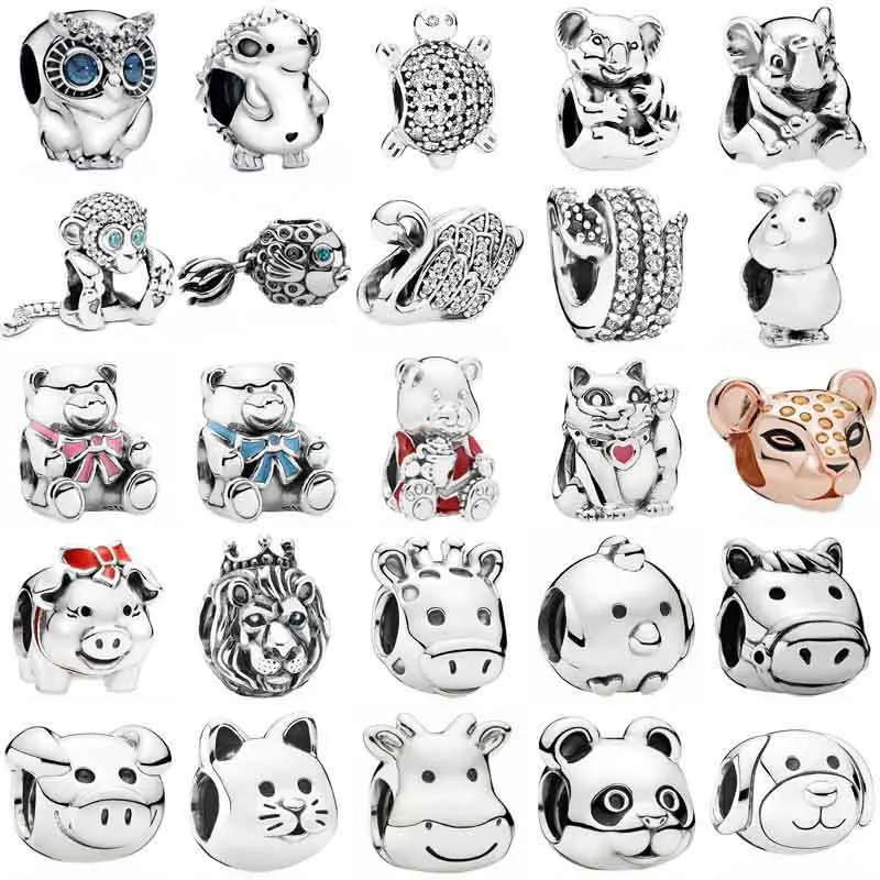 Sparkling Owl Monkey Splash Fish Sea Turtle Baby Bear Elephant Charm 925 Sterling Silver Beads Fit Fashion Bracelet DIY Jewelry
Sparkling Owl Monkey Splash Fish Sea Turtle Baby Bear Elephant Charm 925 Sterling Silver Beads Fit Fashion Bracelet DIY Jewelry