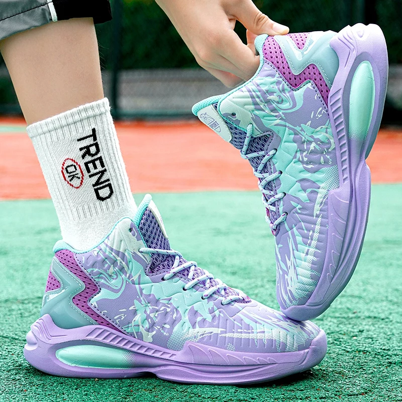 Kids Basketball Shoes Anti-Slippery Sport Trainers Teenager Basketball Training Sneakers Green Blue Athletic Basket Shoes 888
Kids Basketball Shoes Anti-Slippery Sport Trainers Teenager Basketball Training Sneakers Green Blue Athletic Basket Shoes 888