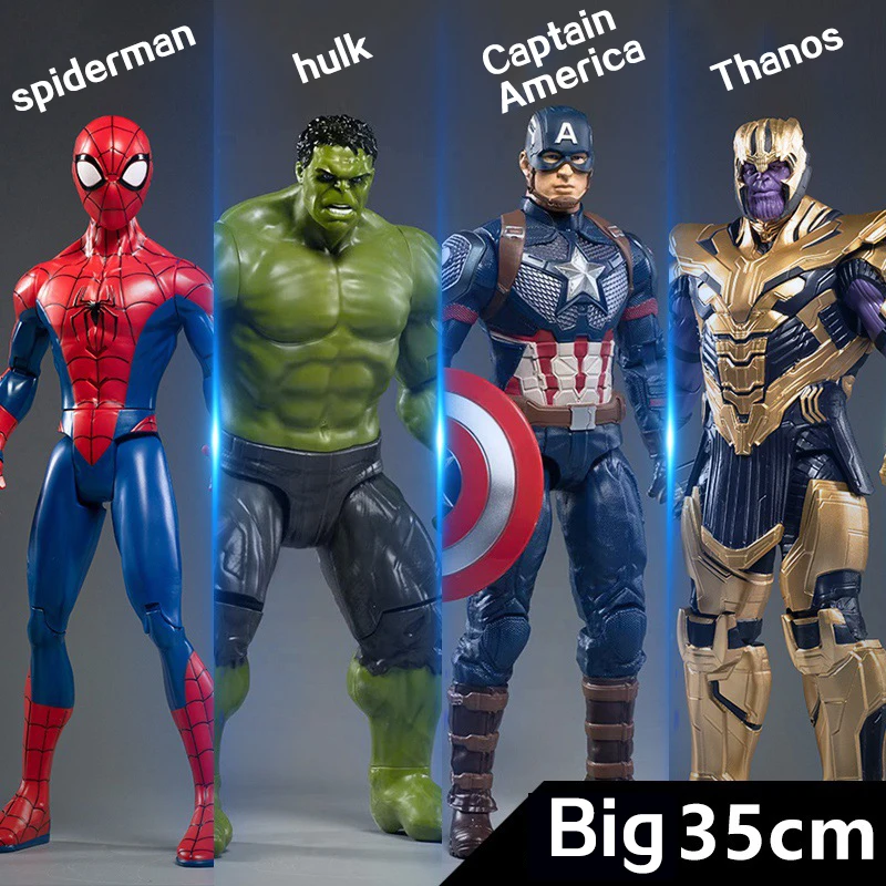 

Фигурка Человека-паука Marvel 35 см, экшн-фигурка Мстителей MK85, модель Капитана Америка, железный человек, танос, кукла, игрушки для детей