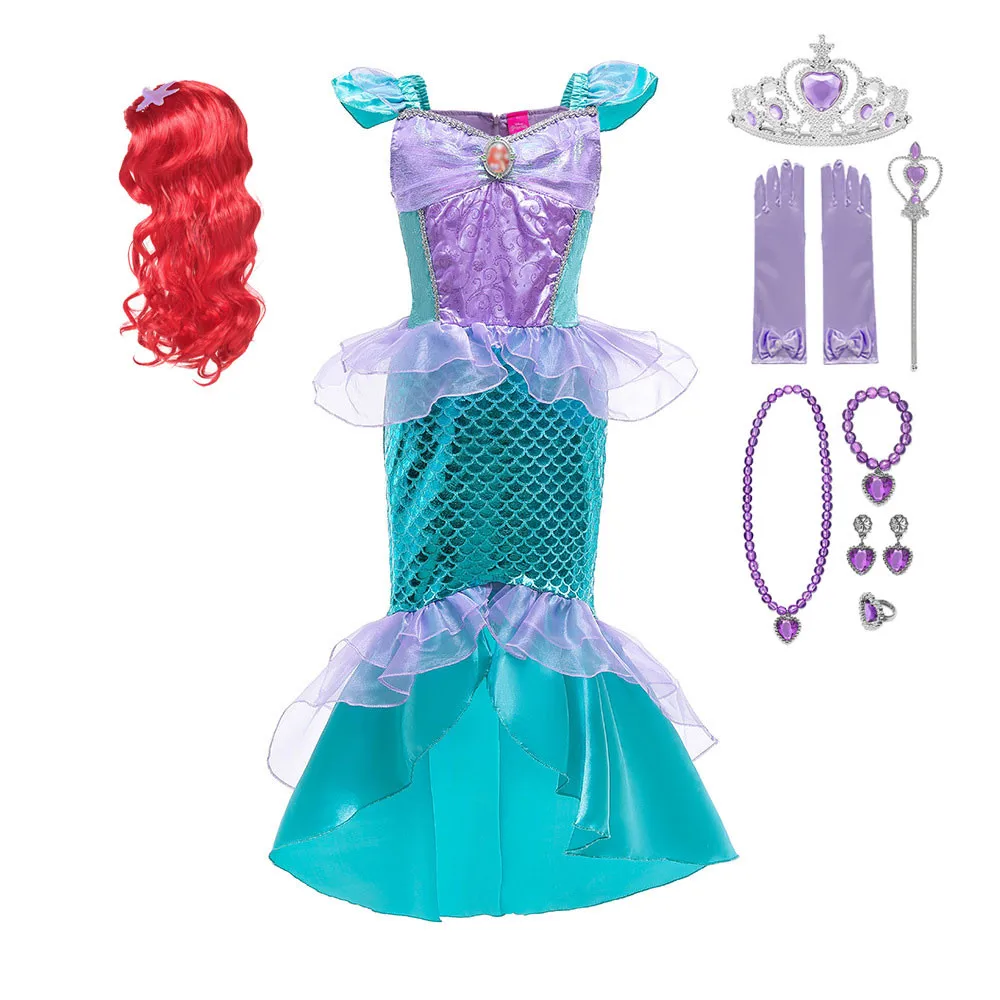 Mermaid Ariel Princess Girl Dress Cosplay Costumes for Kids Baby Ariel Fancy Dresses Children Carnival Birthday Party Clothing 
Mermaid Ariel Princess Girl Dress Cosplay Costumes for Kids Baby Ariel Fancy Dresses Children Carnival Birthday Party Clothing