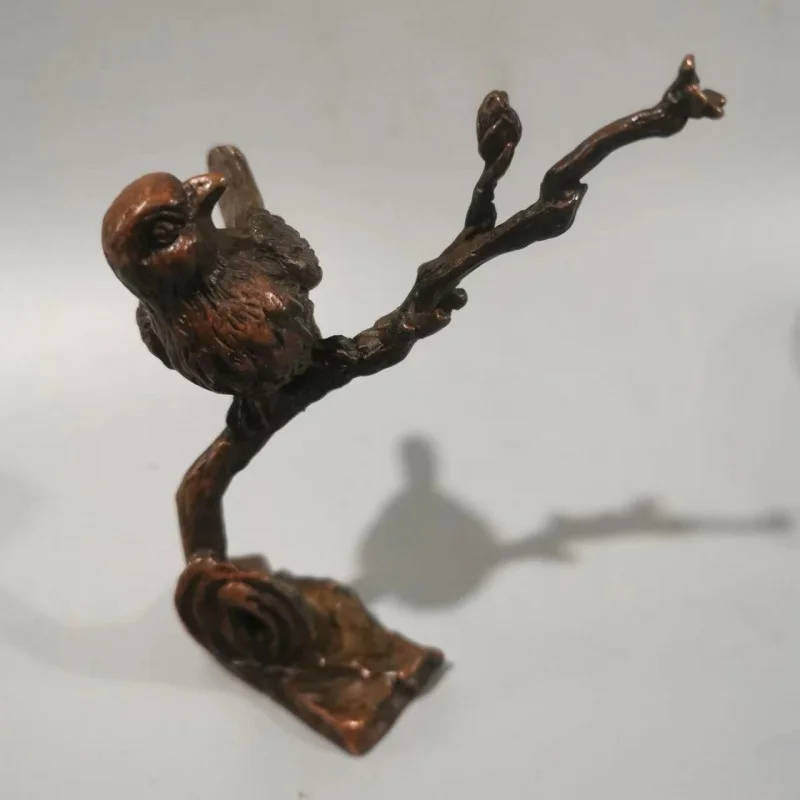 Антикварная бронзовая посуда под старину, оптовая продажа, маленькие медные антикварные украшения с наконечником Xi Shangmei для дома, Ретро Ремесло для друзей