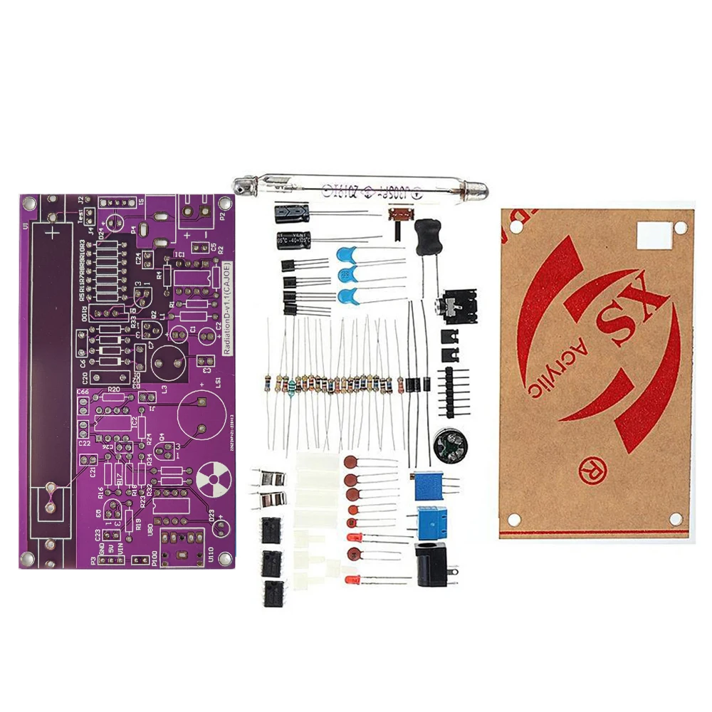 Набор деталей счетчика Гейгера «сделай сам», фиолетовый модуль детектора ядерного излучения с функцией звуковой и светильник вой сигнализ...
Набор деталей счетчика Гейгера «сделай сам», фиолетовый модуль детектора ядерного излучения с функцией звуковой и светильник вой сигнализ...