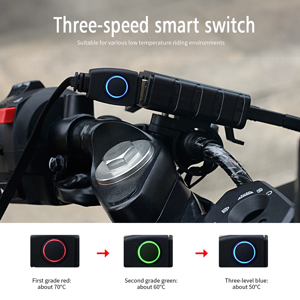 5V USB Port Plug Motorcycle Electric Heat Grip Throttle Cover Straps Models Fast Heat Control Temperature Waterproof
5V USB Port Plug Motorcycle Electric Heat Grip Throttle Cover Straps Models Fast Heat Control Temperature Waterproof