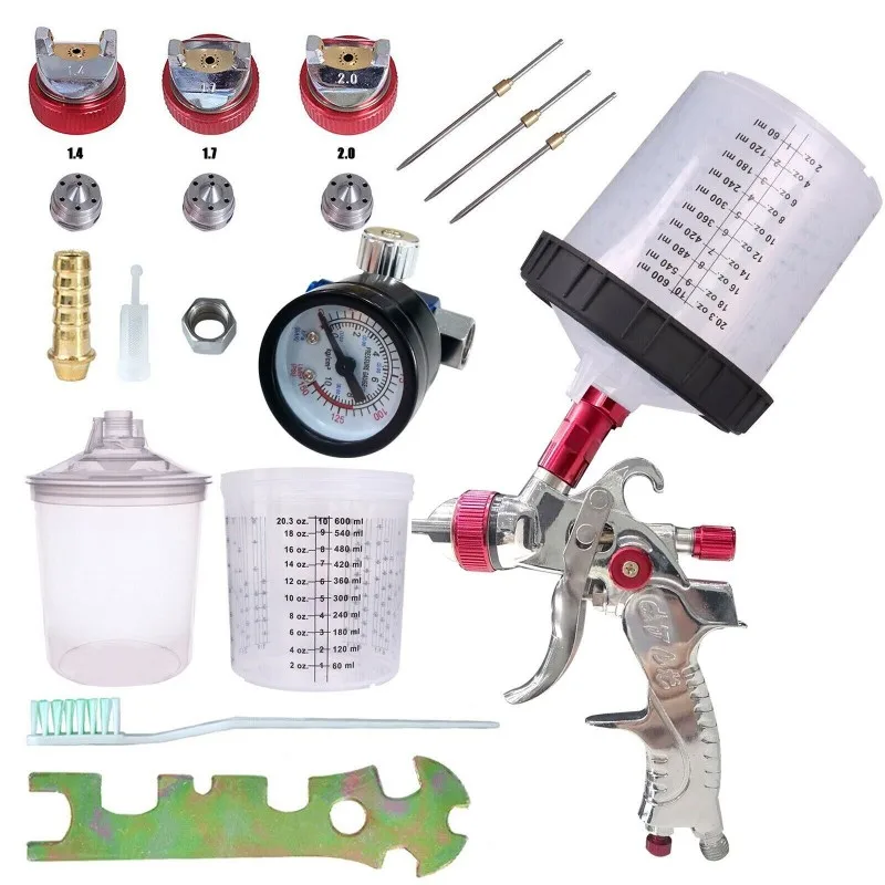 HVLP Auto Paint Air Spray Gun Kit Gravity Feed Car Primer 1.4MM 1.7 2.0MM Nozzle Professional Spray Gun Paint Air Sprayer Guns
HVLP Auto Paint Air Spray Gun Kit Gravity Feed Car Primer 1.4MM 1.7 2.0MM Nozzle Professional Spray Gun Paint Air Sprayer Guns