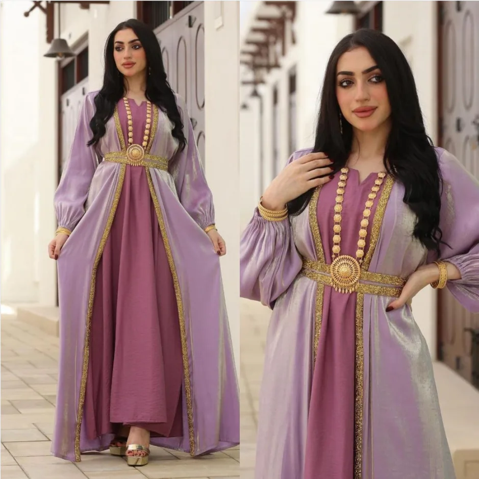 Muslim Dubai Abaya Sets Women Morroca Caftan Diamond Luxury Dress Sets Bright Silk Satin Dresses Elegant Party Islam Clothing
Muslim Dubai Abaya Sets Women Morroca Caftan Diamond Luxury Dress Sets Bright Silk Satin Dresses Elegant Party Islam Clothing