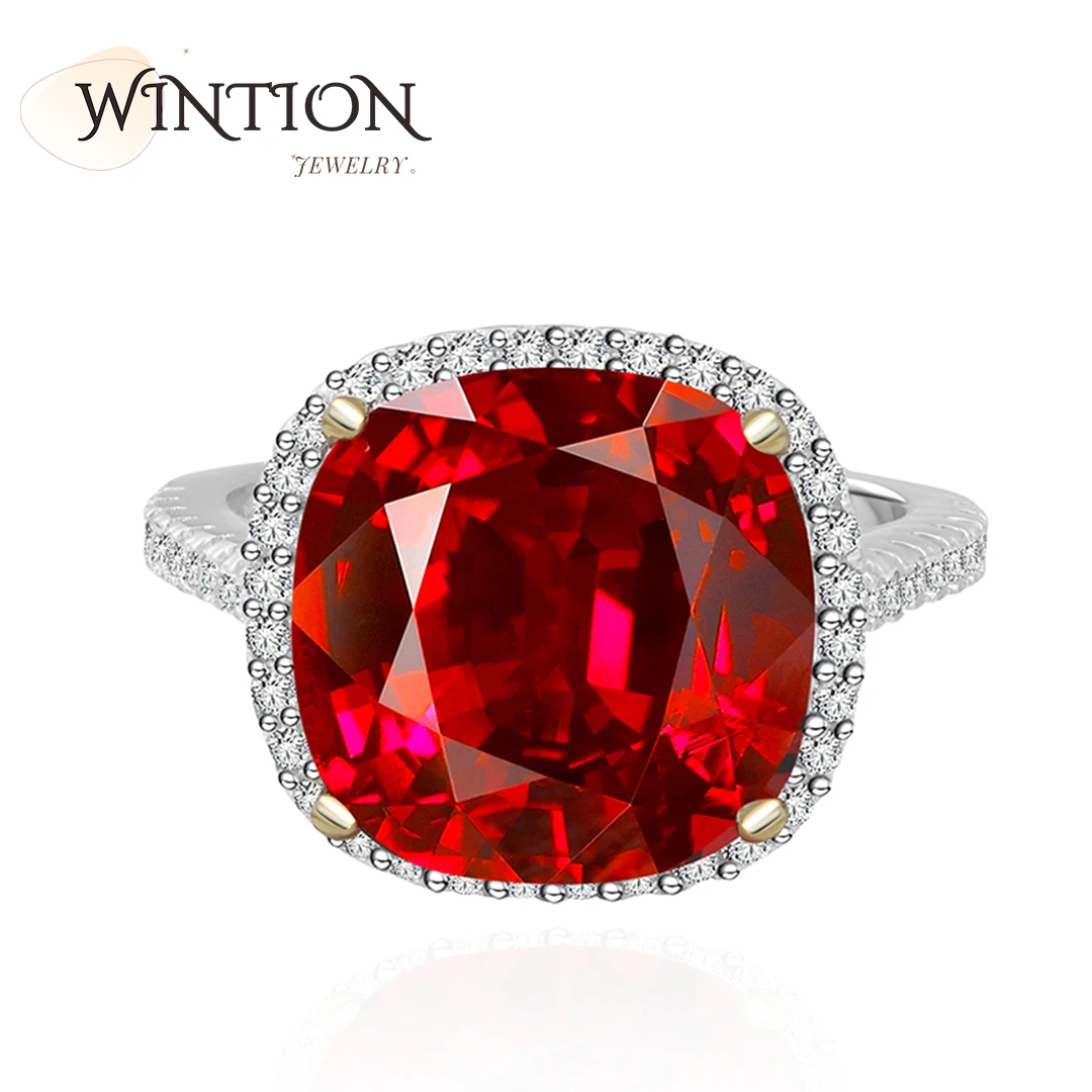 WINTION Rings for Women Ruby High Carbon Zircon Ring 13*13mm S925 Sterling Silver Fashion Light Luxury Bridal Jewelry Gift
WINTION Rings for Women Ruby High Carbon Zircon Ring 13*13mm S925 Sterling Silver Fashion Light Luxury Bridal Jewelry Gift