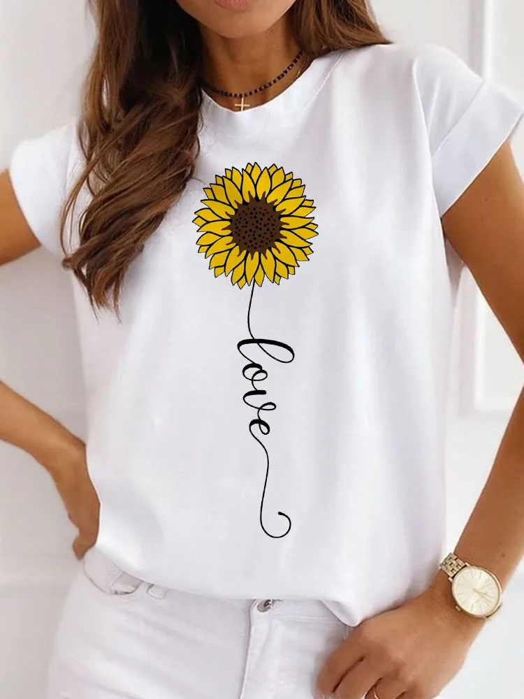Sunflower Printed Young Girls Casual Basic O-Neck Soft Hand Feel Tshirt Short Sleeves Women's T-shirts Summer Colorful Clothing
Sunflower Printed Young Girls Casual Basic O-Neck Soft Hand Feel Tshirt Short Sleeves Women's T-shirts Summer Colorful Clothing