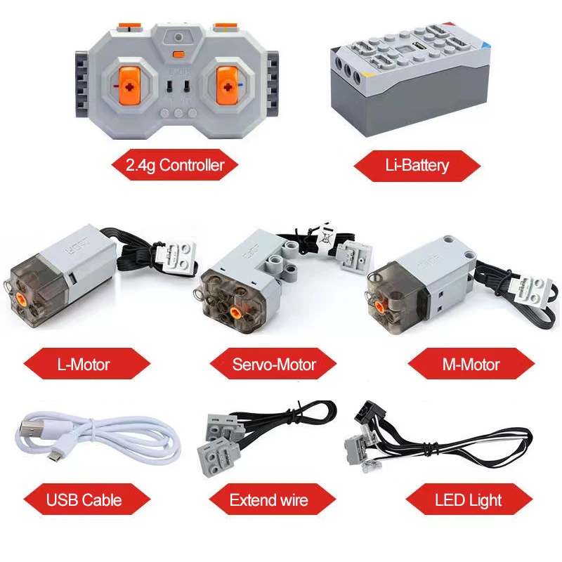 CADA MOC Multi Power Functions Parts High Speed M XL L Servo Motor Monster Motor PF Model Sets
CADA MOC Multi Power Functions Parts High Speed M XL L Servo Motor Monster Motor PF Model Sets
