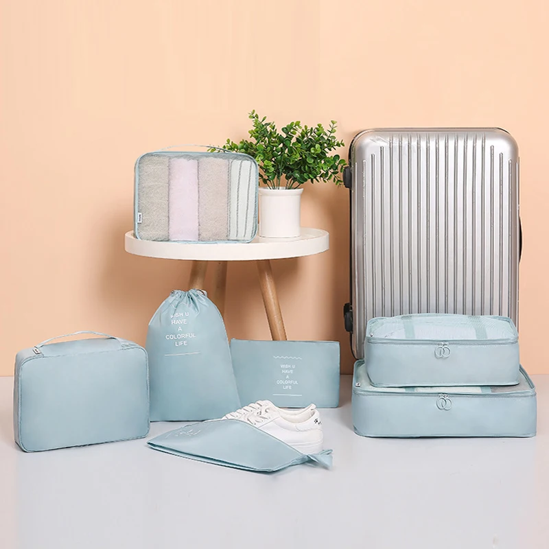 7pcs/set Large Capacity Luggage Storage Bags For Packing Cube Clothes Underwear Cosmetic Travel Organizer Bag Toiletries Pouch 
7pcs/set Large Capacity Luggage Storage Bags For Packing Cube Clothes Underwear Cosmetic Travel Organizer Bag Toiletries Pouch