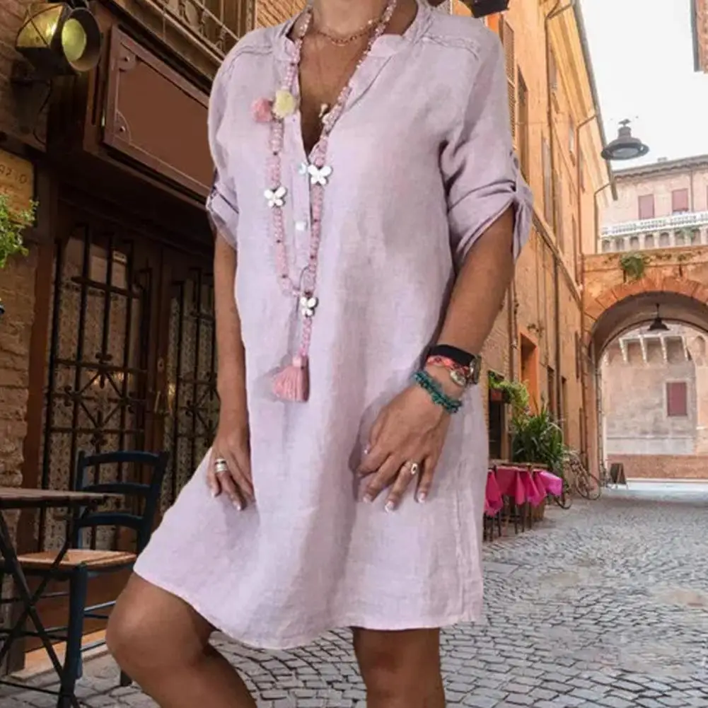 2023 Autumn Women's Midi Dress Pink Oversize Shirt Dresses Female New Summer Black Loose Casual Clothes Lady 
2023 Autumn Women's Midi Dress Pink Oversize Shirt Dresses Female New Summer Black Loose Casual Clothes Lady