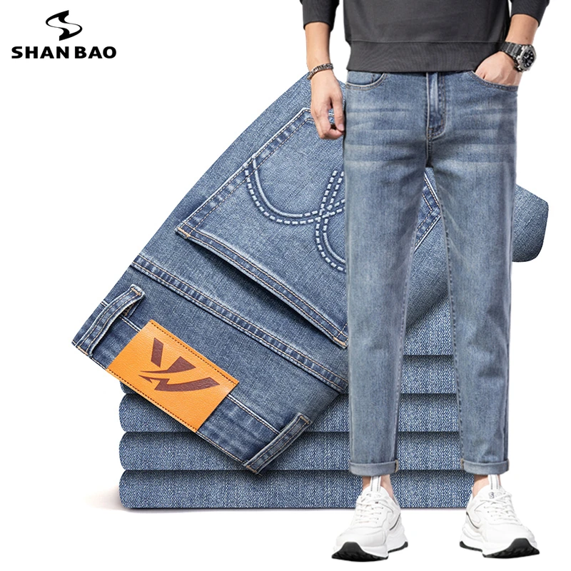Vintage College Style Fit Straight Autumn Brand Cotton Stretch Denim Jeans Statement Pocket Embossed Men Slim Ankle-Lenght Pants
Vintage College Style Fit Straight Autumn Brand Cotton Stretch Denim Jeans Statement Pocket Embossed Men Slim Ankle-Lenght Pants