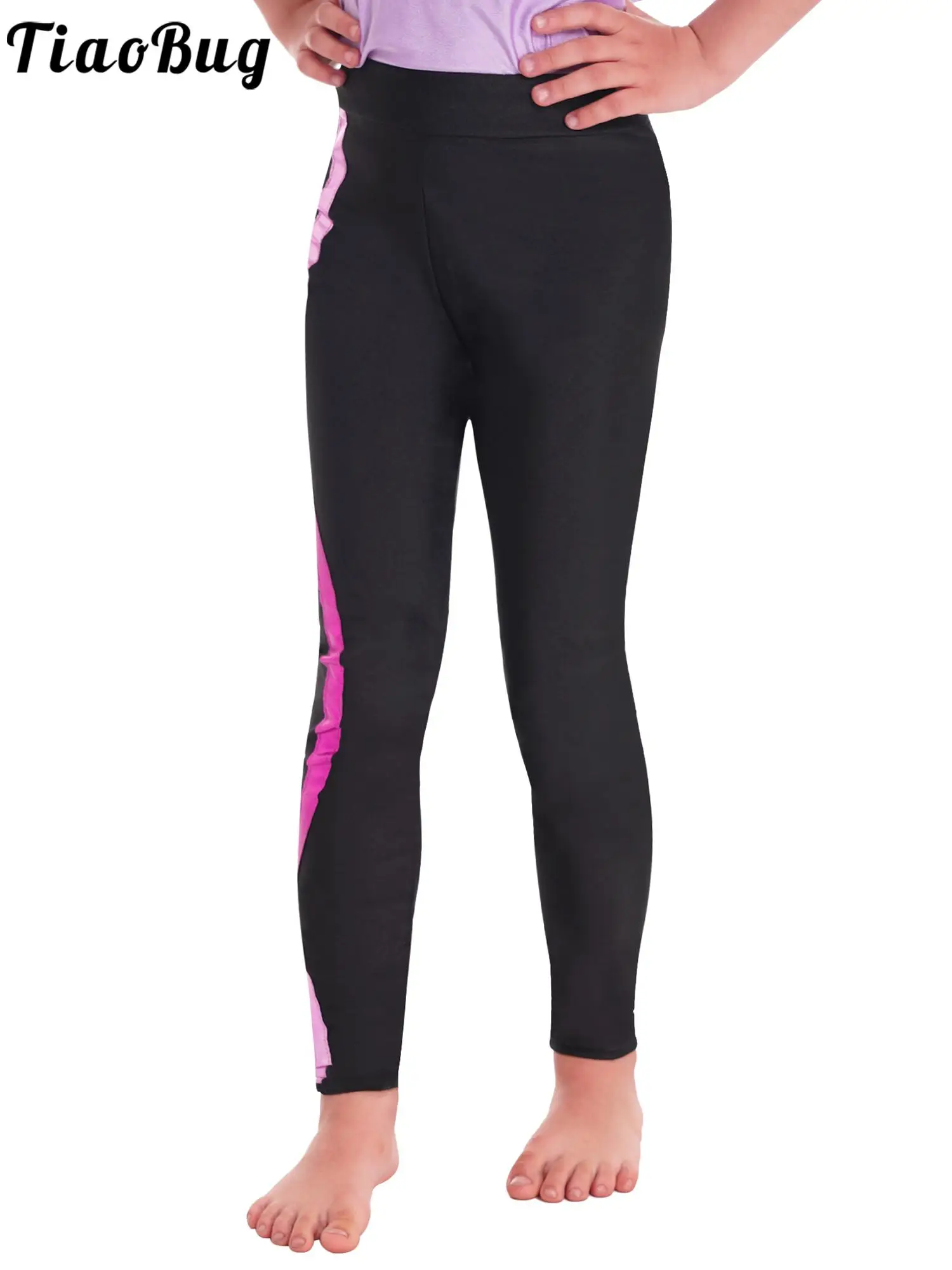 Kids Girls Sports Gymnastics Workout Dance Pants Elastic Waistband Colorful Striped Print Stretchy Skating Fitness Long Pants
Kids Girls Sports Gymnastics Workout Dance Pants Elastic Waistband Colorful Striped Print Stretchy Skating Fitness Long Pants
