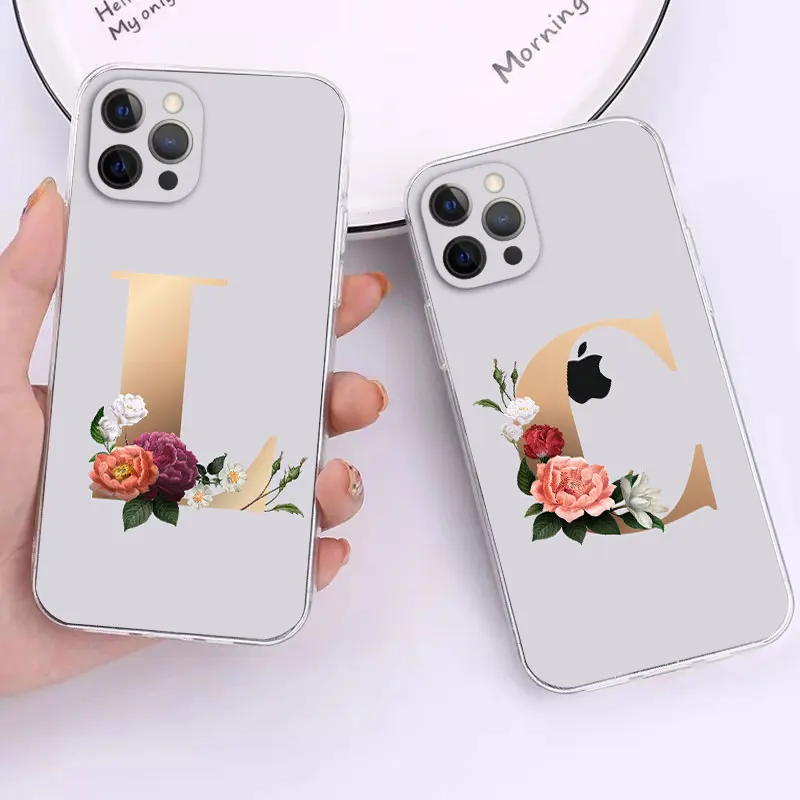 flower Letter Fashion Letter Transparent soft silicone Phone Case For iPhone 12 Pro Max 13 Pro Max 12 Mini 13 Pro 11 Back Cover
flower Letter Fashion Letter Transparent soft silicone Phone Case For iPhone 12 Pro Max 13 Pro Max 12 Mini 13 Pro 11 Back Cover