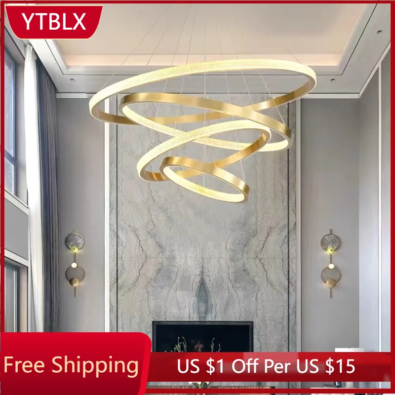 Nordic Minimalist Modern Atmosphere Villa Creative Led Dining Room Living Room Circular Office Chandelier
Nordic Minimalist Modern Atmosphere Villa Creative Led Dining Room Living Room Circular Office Chandelier