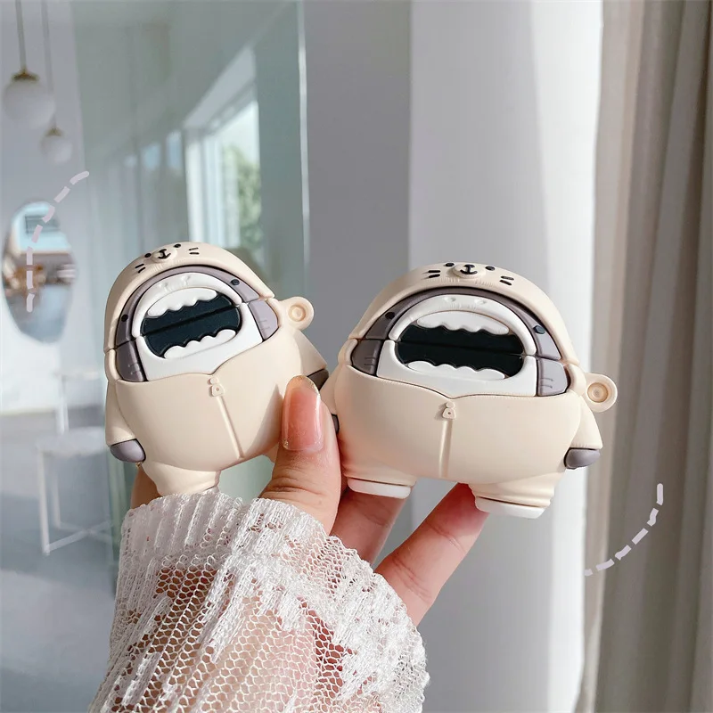 Мультяшный чехол для AirPod 3 Pro с капюшоном с большим ртом медведя акулы защитный чехол 1/2 Новинка Airpod 3 для наушников Apple мягкий крутой чехол
Мультяшный чехол для AirPod 3 Pro с капюшоном с большим ртом медведя акулы защитный чехол 1/2 Новинка Airpod 3 для наушников Apple мягкий крутой чехол