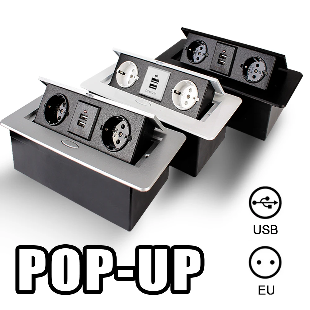 For Meeting Room Desktop Socket Table Outlet Aluminum Alloy Cover With USB Charging 2 3 EU Slow Pop Up Socket Black Silver
For Meeting Room Desktop Socket Table Outlet Aluminum Alloy Cover With USB Charging 2 3 EU Slow Pop Up Socket Black Silver