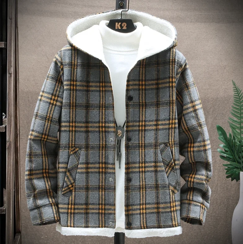 2022 Hip Hop Winter Fleece Fluffy Jacket Men Hooded Streetwear Harajuku Plaid Wool Coat Male Thicken Outerwear 3XL Dropshpping
2022 Hip Hop Winter Fleece Fluffy Jacket Men Hooded Streetwear Harajuku Plaid Wool Coat Male Thicken Outerwear 3XL Dropshpping