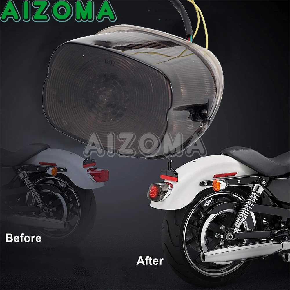 LED Tail Light Integrated Turn Signals Brake Lamp For Harley Softail Sportster Dyna Electra Glide Fatboy Low Rider Road King
LED Tail Light Integrated Turn Signals Brake Lamp For Harley Softail Sportster Dyna Electra Glide Fatboy Low Rider Road King