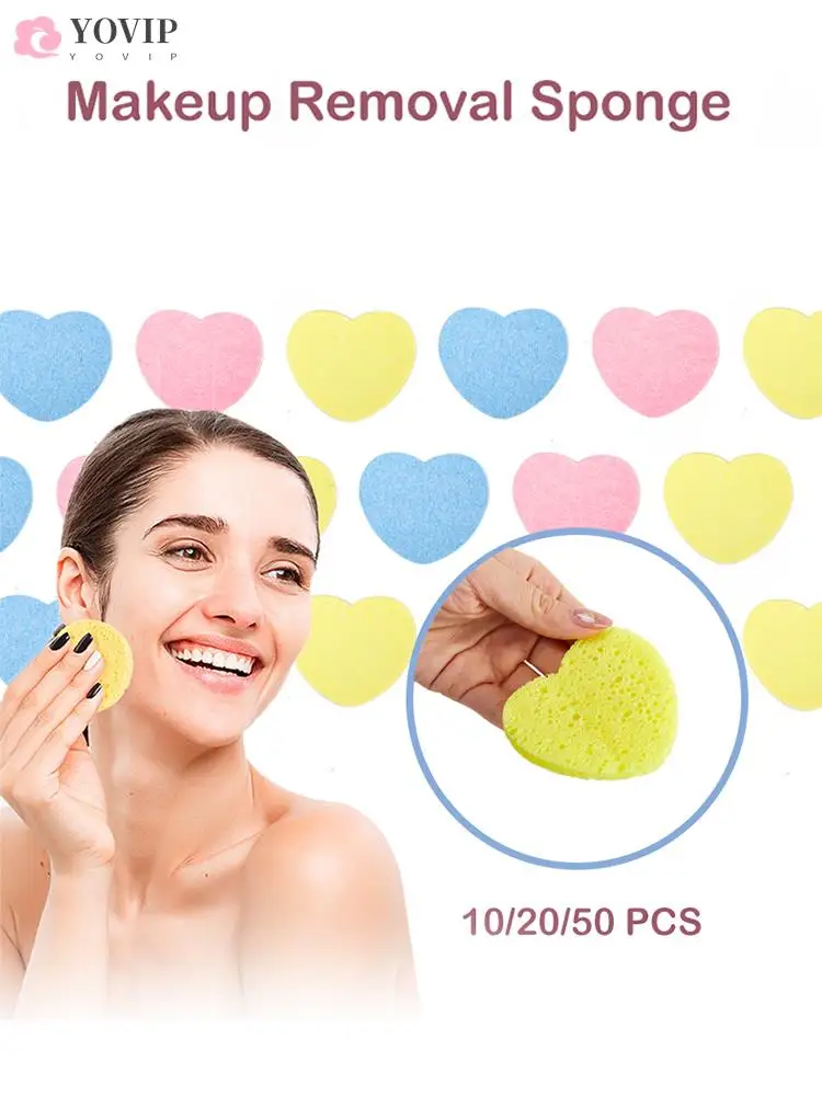 10/20/50PCS Makeup Removal Sponge Heart Shaped Cellulose Sponge Wood Pulp Cotton Face Washing Cleansing Sponge Cosmetic Puff
10/20/50PCS Makeup Removal Sponge Heart Shaped Cellulose Sponge Wood Pulp Cotton Face Washing Cleansing Sponge Cosmetic Puff
