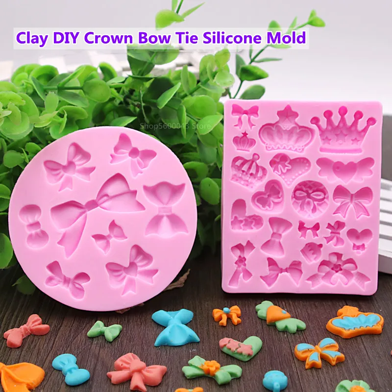 New bow crown silicone mold ultra-light clay DIY mold fondant chocolate cake modeling film with glue hand-made butterfly mold
New bow crown silicone mold ultra-light clay DIY mold fondant chocolate cake modeling film with glue hand-made butterfly mold