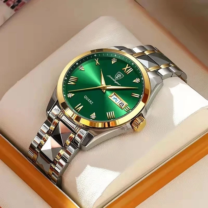 POEDAGER 2022 Men Fashion Business Green Dial Luminous Pointer 30M Waterproof Stainless Steel Strap Watches Relógio Masculino
POEDAGER 2022 Men Fashion Business Green Dial Luminous Pointer 30M Waterproof Stainless Steel Strap Watches Relógio Masculino