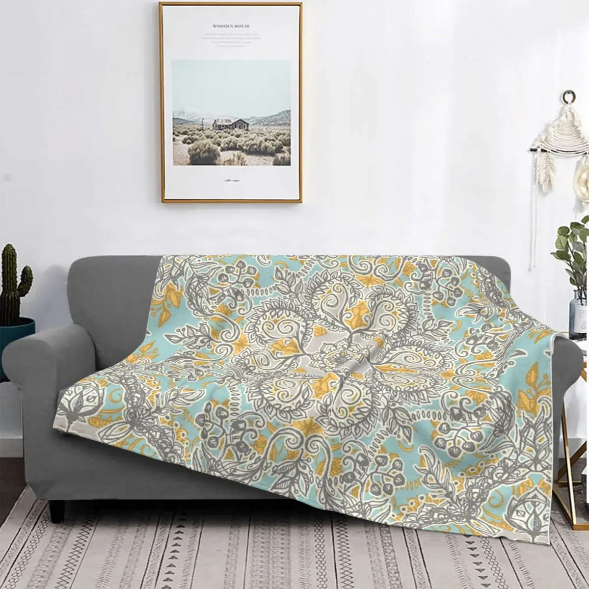 Manta de algodón y lino con estampado Floral gitano, colcha suave a cuadros para cama, manta de lana
Manta de algodón y lino con estampado Floral gitano, colcha suave a cuadros para cama, manta de lana