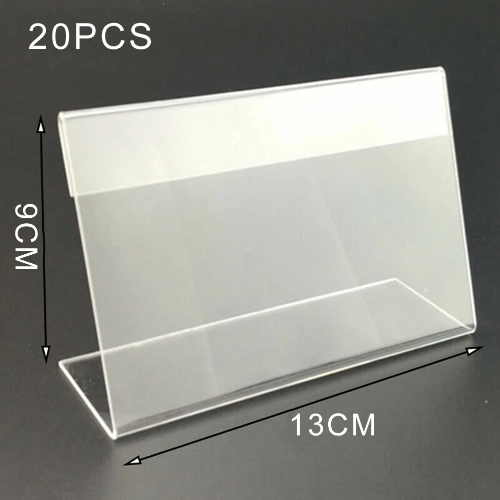 20 Pcs Price Tag Plastic Desk Sign Label Frame Acrylic L-shaped Display Business Card Holders Transparent Stand Display Rack
20 Pcs Price Tag Plastic Desk Sign Label Frame Acrylic L-shaped Display Business Card Holders Transparent Stand Display Rack