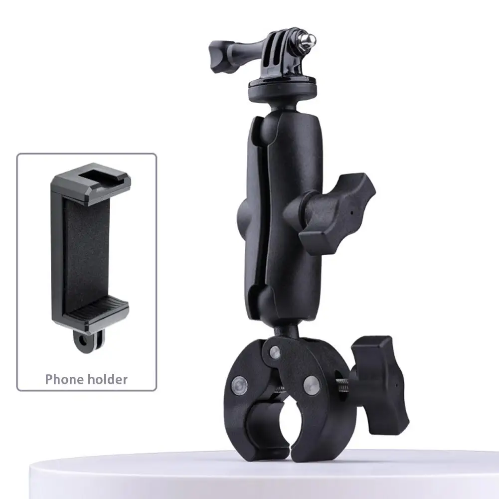 Motorcycle Bike Phone Camera Holder Handlebar Riding Navigation Mount Bracket 360 Degrees Rotation Universal for Action Cameras
Motorcycle Bike Phone Camera Holder Handlebar Riding Navigation Mount Bracket 360 Degrees Rotation Universal for Action Cameras