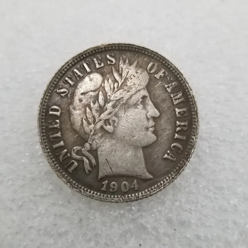 American 1904 S Version One Dime Brass Silver-plated Commemorative Collectible Coin Gift Lucky Challenge Coin
American 1904 S Version One Dime Brass Silver-plated Commemorative Collectible Coin Gift Lucky Challenge Coin