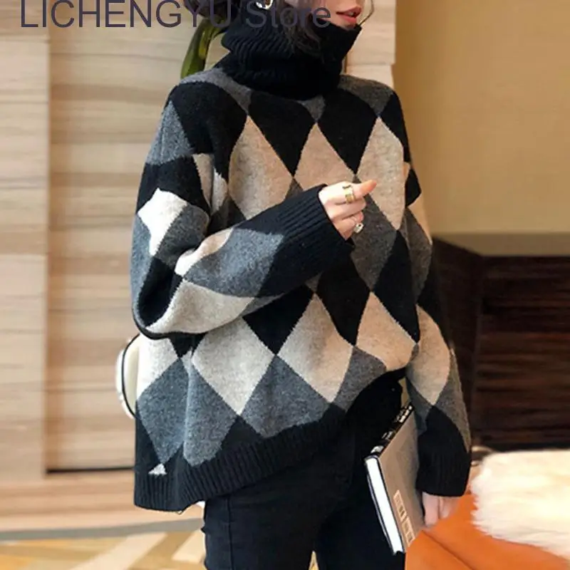 New Women Knitted Sweater Oversized Pullovers Ladies Winter Loose Turtleneck Sweater Casual Women Jumper Sueter
New Women Knitted Sweater Oversized Pullovers Ladies Winter Loose Turtleneck Sweater Casual Women Jumper Sueter