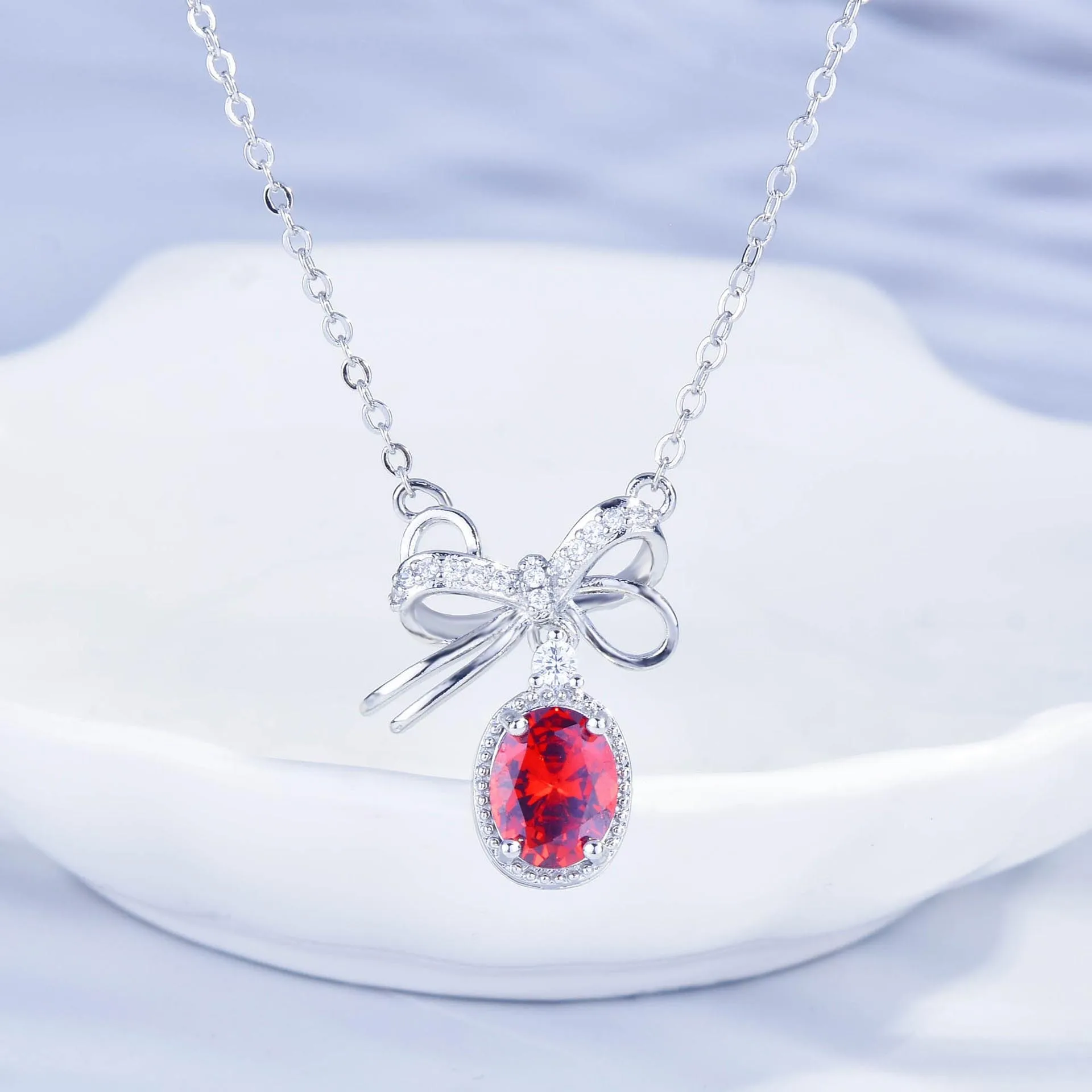 Ruby Bow Tie Butterfly Cubic Zirconia Necklaces For Women Silver Aesthetic Luxury Jewelry Cool Pendant Necklaces Vintage Cute 
Ruby Bow Tie Butterfly Cubic Zirconia Necklaces For Women Silver Aesthetic Luxury Jewelry Cool Pendant Necklaces Vintage Cute
