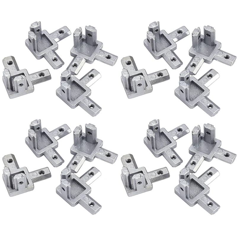 3-Way End Corner Bracket Connector For T Slot Aluminum Extrusion Profile 2020 Series (Pack Of 16, With Screws) 
3-Way End Corner Bracket Connector For T Slot Aluminum Extrusion Profile 2020 Series (Pack Of 16, With Screws)