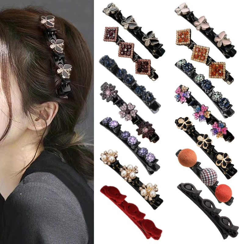 Braided Hair Clip Hairpins Girls Rhinestone Headwear Barrette For Women Ladies Sweet Fashion Hairgrip Hair Accessories
Braided Hair Clip Hairpins Girls Rhinestone Headwear Barrette For Women Ladies Sweet Fashion Hairgrip Hair Accessories