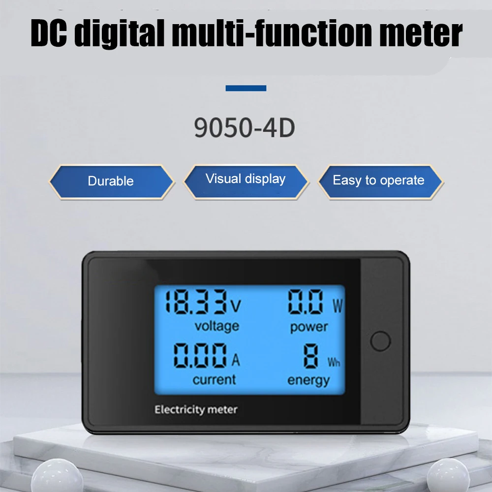 

20A/50A/100A/200A Digital Meter DC8-100V Voltmeter Ammeter LCD 4 In 1 DC Voltage Current Power Energy Detector Amperimetro Shunt