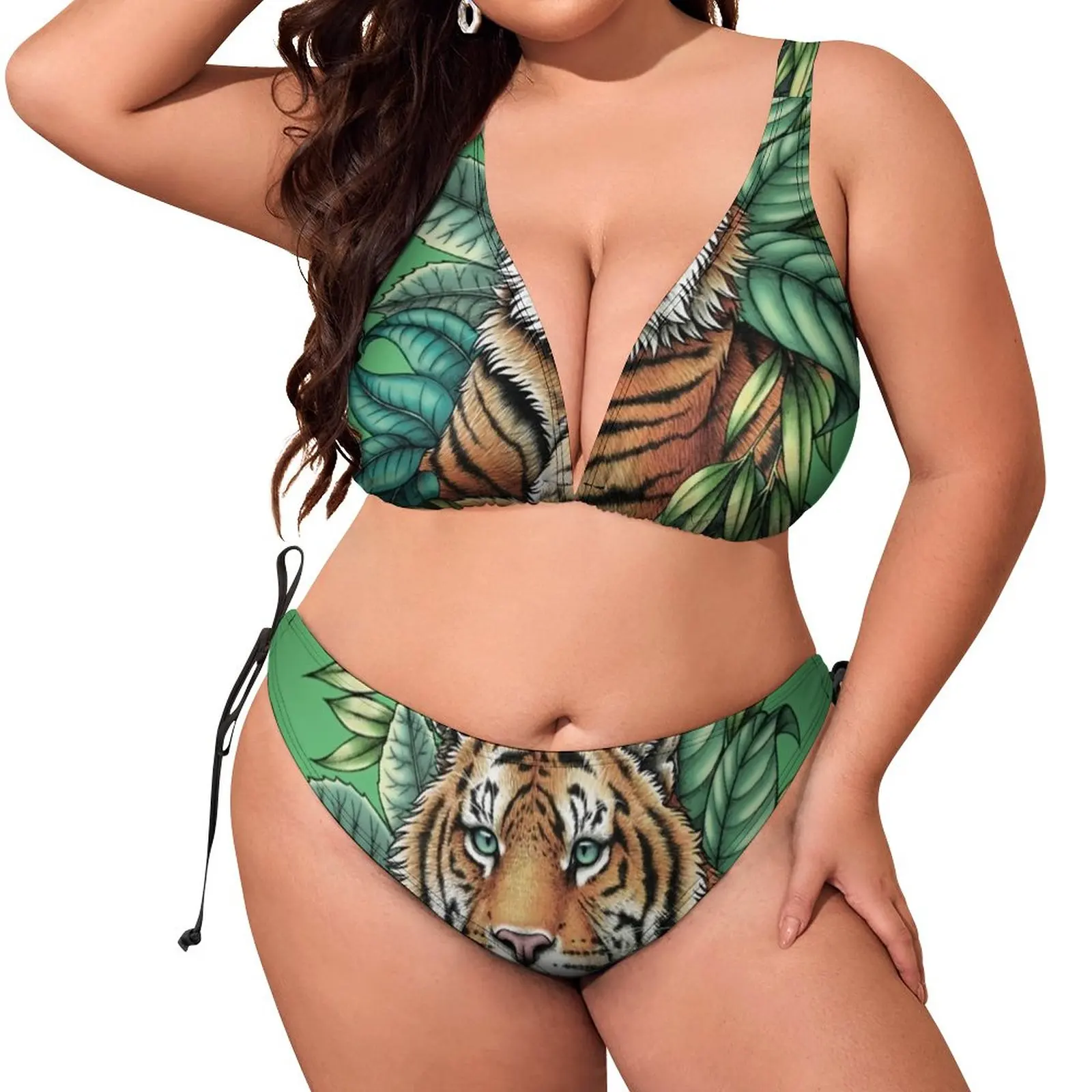 Sumatran Tiger Bikinis Set Animal Print Bikini Swimsuit Push Up Elegant Swimwear Custom Feminine Bikinis Beach Outfits Plus Size
Sumatran Tiger Bikinis Set Animal Print Bikini Swimsuit Push Up Elegant Swimwear Custom Feminine Bikinis Beach Outfits Plus Size