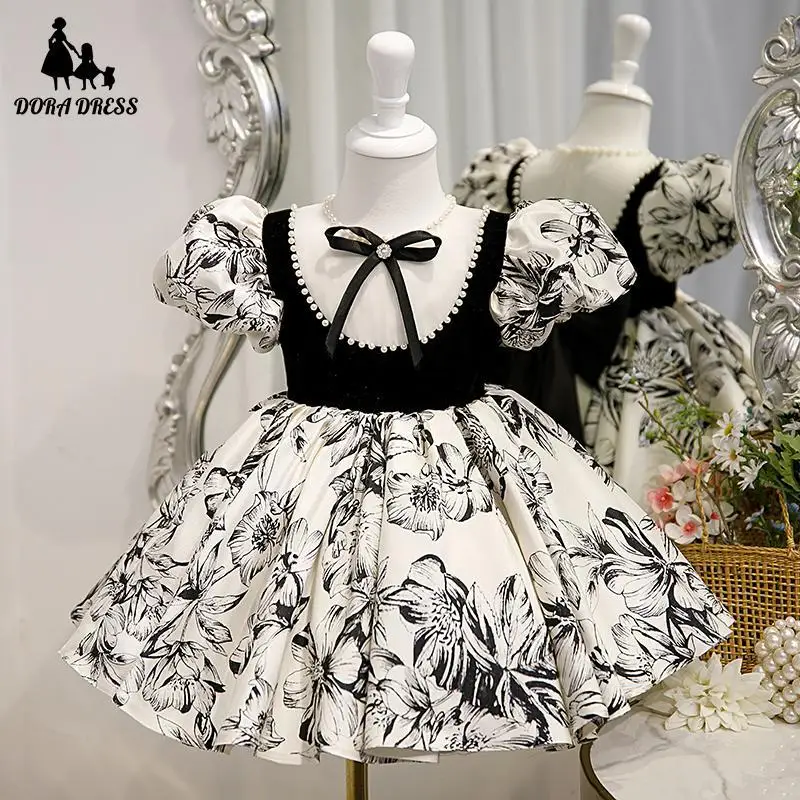 

Children'S Dress Princess Dress Piano Playing Dress Girl Host Birthday One-Year-Old Dress Girl Baby Foreign Style