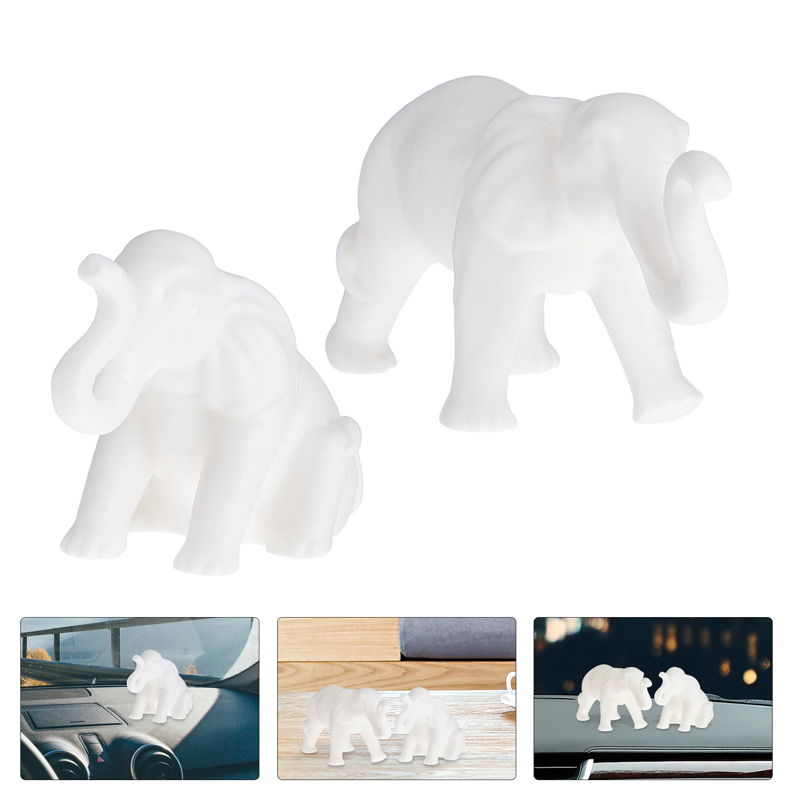 1 Pair Elephant Ceramics Figurine Simple Ceramic Statue Ceramics Elephant Figurine for Shop Home
1 Pair Elephant Ceramics Figurine Simple Ceramic Statue Ceramics Elephant Figurine for Shop Home