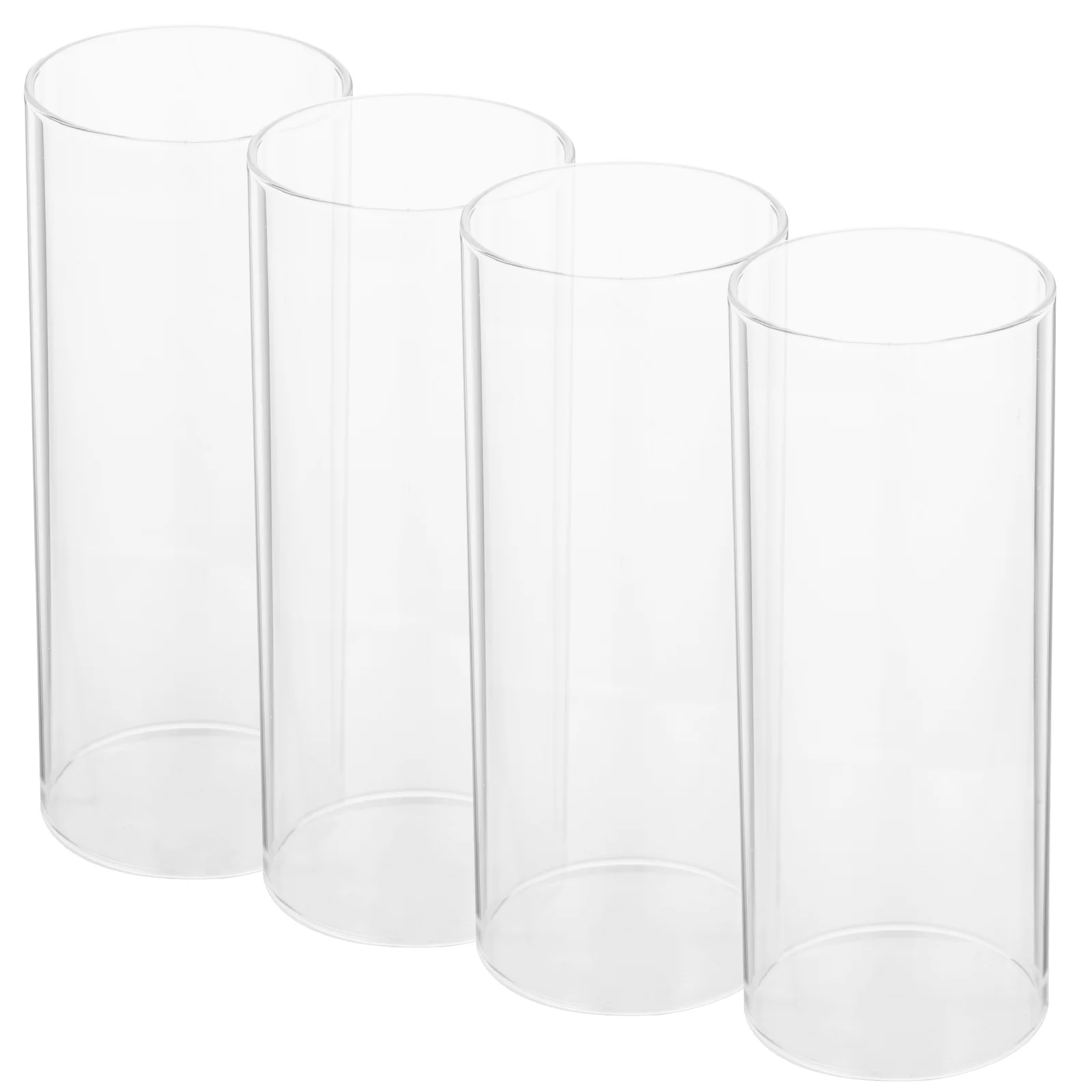 

Transparent Glass Craft Candle Covers Cylinder Candle Cover Decors