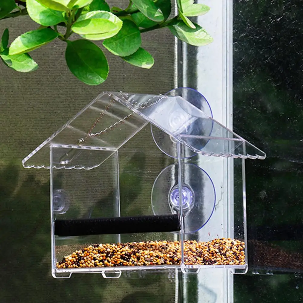 Bird Feeder House 1 Set Unique Sturdy Acrylic Wild Bird Hanging Food Feeder Garden Supplies
Bird Feeder House 1 Set Unique Sturdy Acrylic Wild Bird Hanging Food Feeder Garden Supplies